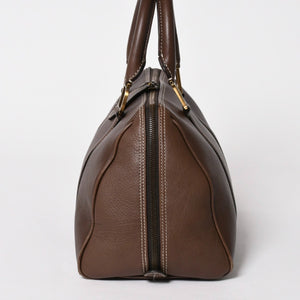 Very good condition CHRISTIAN DIOR Christian Dior leather brown handbag gold hardware RU 0061 used 4a005784