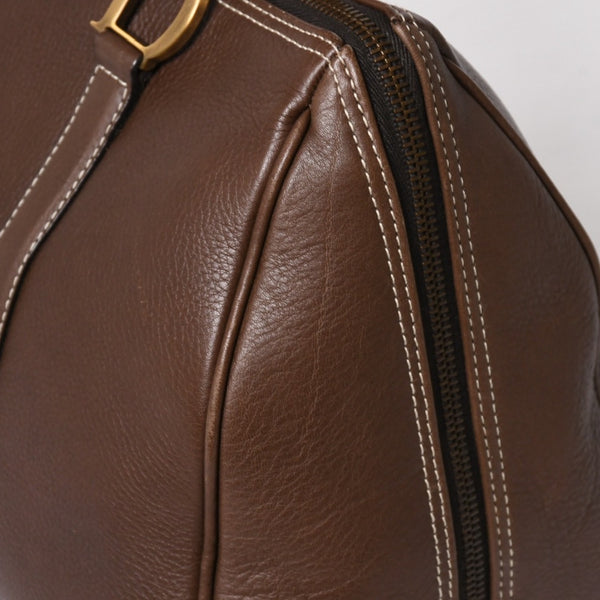 Very good condition CHRISTIAN DIOR Christian Dior leather brown handbag gold hardware RU 0061 used 4a005784