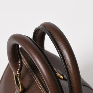 Very good condition CHRISTIAN DIOR Christian Dior leather brown handbag gold hardware RU 0061 used 4a005784