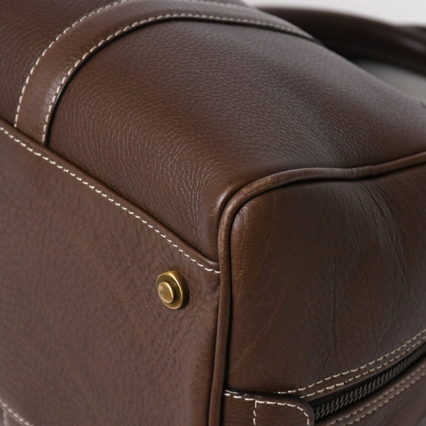 Very good condition CHRISTIAN DIOR Christian Dior leather brown handbag gold hardware RU 0061 used 4a005784