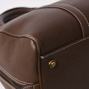 Very good condition CHRISTIAN DIOR Christian Dior leather brown handbag gold hardware RU 0061 used 4a005784