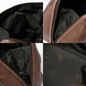 Very good condition CHRISTIAN DIOR Christian Dior leather brown handbag gold hardware RU 0061 used 4a005784