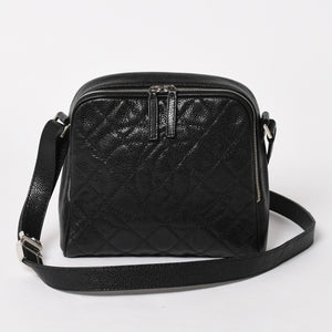 CHANEL シャネル ショルダーバッグ 11番台 ココマーク キャビアスキン レザー ブラック シルバー金具 美品 中古 4a005891