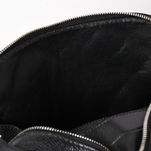 CHANEL シャネル ショルダーバッグ 11番台 ココマーク キャビアスキン レザー ブラック シルバー金具 美品 中古 4a005891