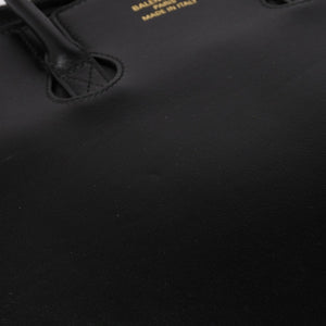 極美品 BALENCIAGA バレンシアガ ベルエアー ミディアム キャリーオール レザー 2WAY ハンドバッグ ブラック ゴールド金具 812545 中古 4a005863
