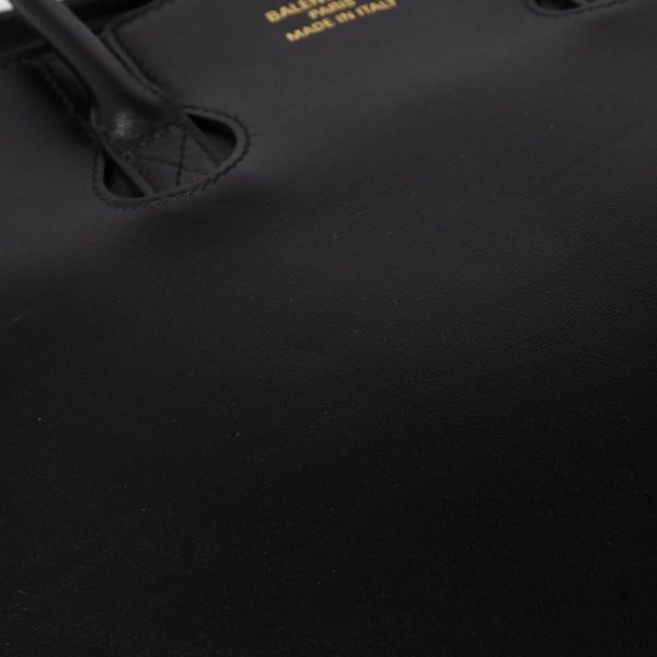極美品 BALENCIAGA バレンシアガ ベルエアー ミディアム キャリーオール レザー 2WAY ハンドバッグ ブラック ゴールド金具 812545 中古 4a005863