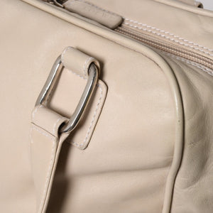 LOEWE ロエベ アナグラム トートバッグ ハンドバッグ アナグラム サイドポケットトート レザー アイボリー シルバー金具 中古 4a005831