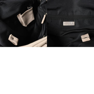 LOEWE ロエベ アナグラム トートバッグ ハンドバッグ アナグラム サイドポケットトート レザー アイボリー シルバー金具 中古 4a005831