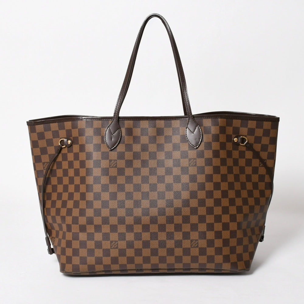 LOUIS VUITTON ルイヴィトン ネヴァーフルGM トートバッグ N51106 ダミエ エベヌ ブラウン 旧型 ゴールド金具 美品 中古 4a003137