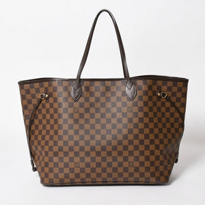 LOUIS VUITTON ルイヴィトン ネヴァーフルGM トートバッグ N51106 ダミエ エベヌ ブラウン 旧型 ゴールド金具 美品 中古 4a003137