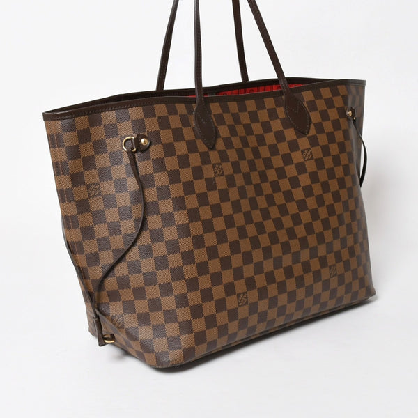 LOUIS VUITTON ルイヴィトン ネヴァーフルGM トートバッグ N51106 ダミエ エベヌ ブラウン 旧型 ゴールド金具 美品 中古 4a003137