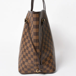 LOUIS VUITTON ルイヴィトン ネヴァーフルGM トートバッグ N51106 ダミエ エベヌ ブラウン 旧型 ゴールド金具 美品 中古 4a003137