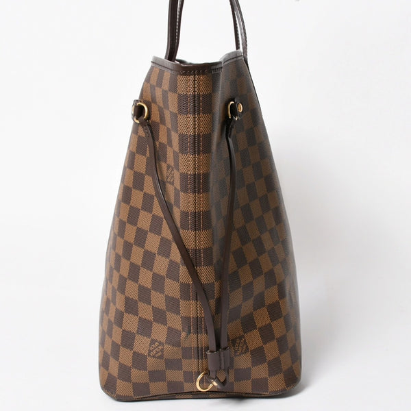 LOUIS VUITTON ルイヴィトン ネヴァーフルGM トートバッグ N51106 ダミエ エベヌ ブラウン 旧型 ゴールド金具 美品 中古 4a003137