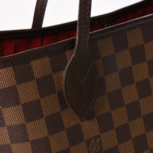 LOUIS VUITTON ルイヴィトン ネヴァーフルGM トートバッグ N51106 ダミエ エベヌ ブラウン 旧型 ゴールド金具 美品 中古 4a003137