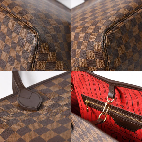 LOUIS VUITTON ルイヴィトン ネヴァーフルGM トートバッグ N51106 ダミエ エベヌ ブラウン 旧型 ゴールド金具 美品 中古 4a003137