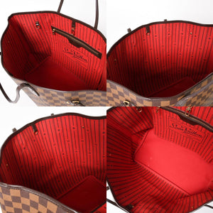 LOUIS VUITTON ルイヴィトン ネヴァーフルGM トートバッグ N51106 ダミエ エベヌ ブラウン 旧型 ゴールド金具 美品 中古 4a003137