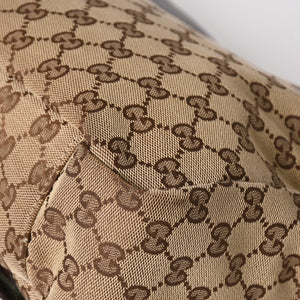 GUCCI グッチ メッセンジャー ショルダーバッグ 145859 GGキャンバス ブラウン シルバー金具 美品 中古 4a005890