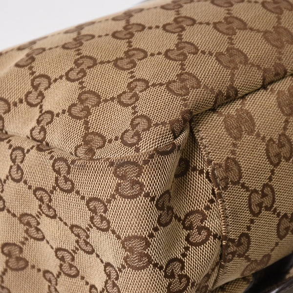 GUCCI グッチ メッセンジャー ショルダーバッグ 145859 GGキャンバス ブラウン シルバー金具 美品 中古 4a005890