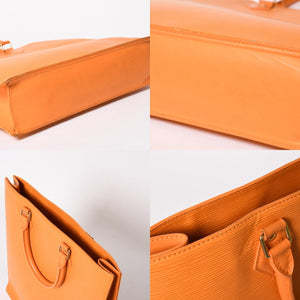 LOUIS VUITTON ルイヴィトン サックプラGM トートバッグ ビジネスバッグ スクエア型 エピ エピレザー オレンジ ゴールド金具 M5908H 美品 中古 4a005832