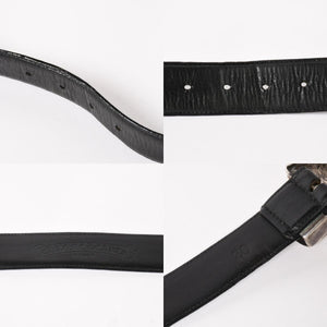 CHROME HEARTS クロムハーツ クロウ タロン ベルト レザーベルト 希少 シルバー925 ブラック シルバー金具 サイズ30 美品 中古 4a005986