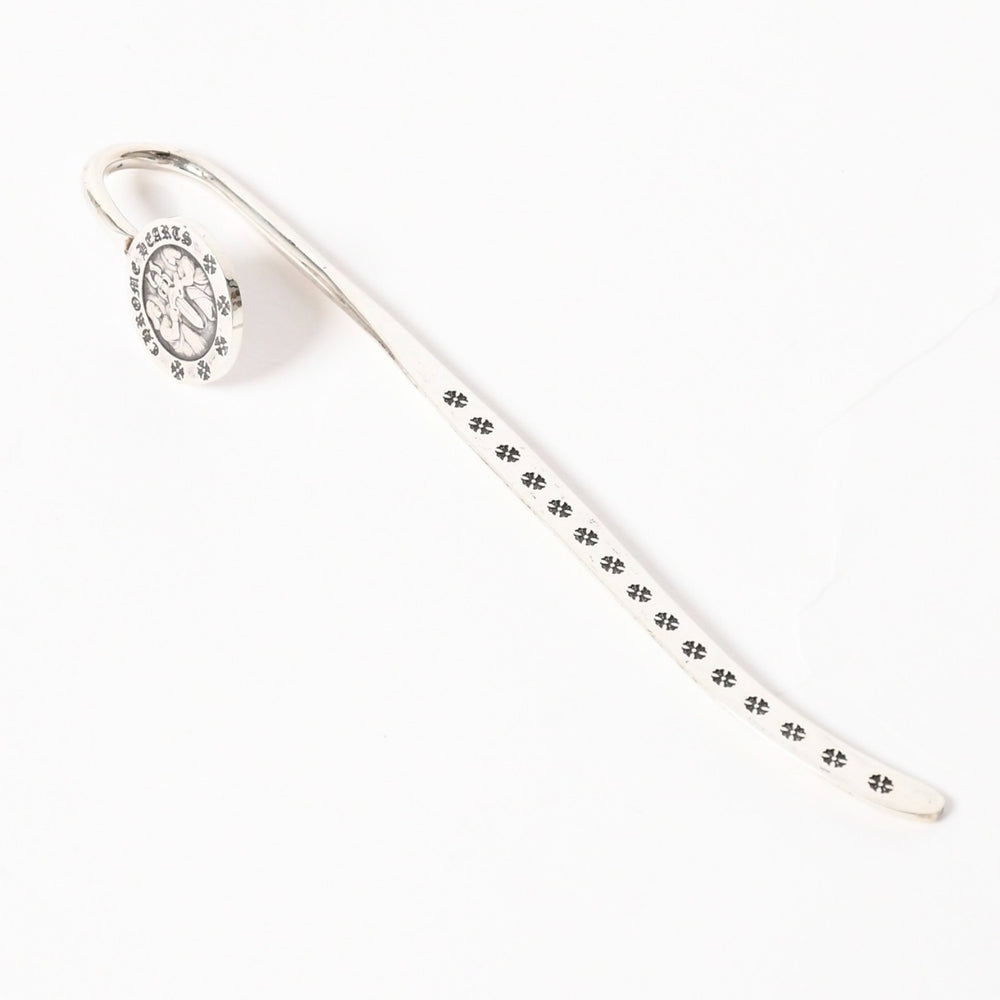 極美品 CHROME HEARTS クロムハーツ BOOK MARKER ANGEL MEDAL ブックマーク エンジェルメダル しおり 重量約16.6g シルバー925 中古 4a005939