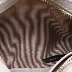 極美品 GIANNI CHIARINI ジャンニキアリーニ ショルダーバッグ マイクロミニバッグ チェーン クロコ型押し レザー アイボリー ゴールド金具 中古 4a005819