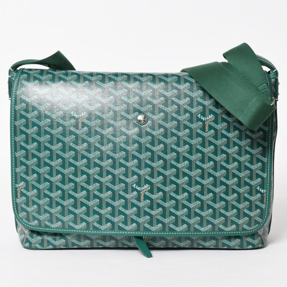 新品同様 GOYARD ゴヤール カペシアン バッグMM ショルダーバッグ CAPETIMMLTY09CG09P グリーン シルバー金具 中古 4a005864