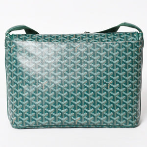 新品同様 GOYARD ゴヤール カペシアン バッグMM ショルダーバッグ CAPETIMMLTY09CG09P グリーン シルバー金具 中古 4a005864