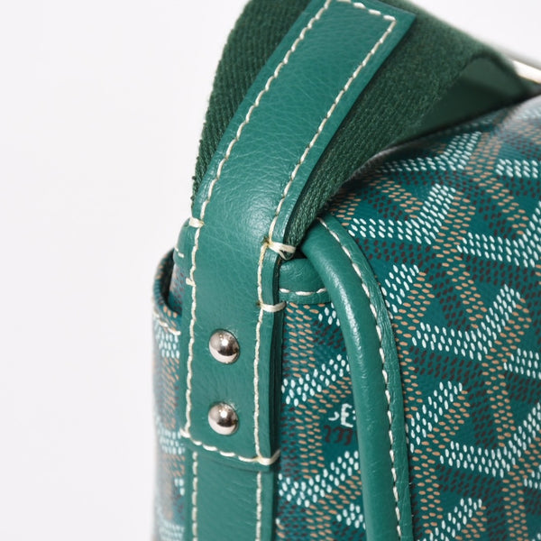 新品同様 GOYARD ゴヤール カペシアン バッグMM ショルダーバッグ CAPETIMMLTY09CG09P グリーン シルバー金具 中古 4a005864