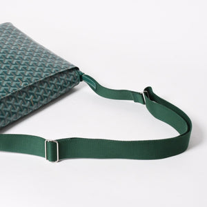 新品同様 GOYARD ゴヤール カペシアン バッグMM ショルダーバッグ CAPETIMMLTY09CG09P グリーン シルバー金具 中古 4a005864