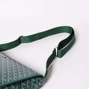 新品同様 GOYARD ゴヤール カペシアン バッグMM ショルダーバッグ CAPETIMMLTY09CG09P グリーン シルバー金具 中古 4a005864