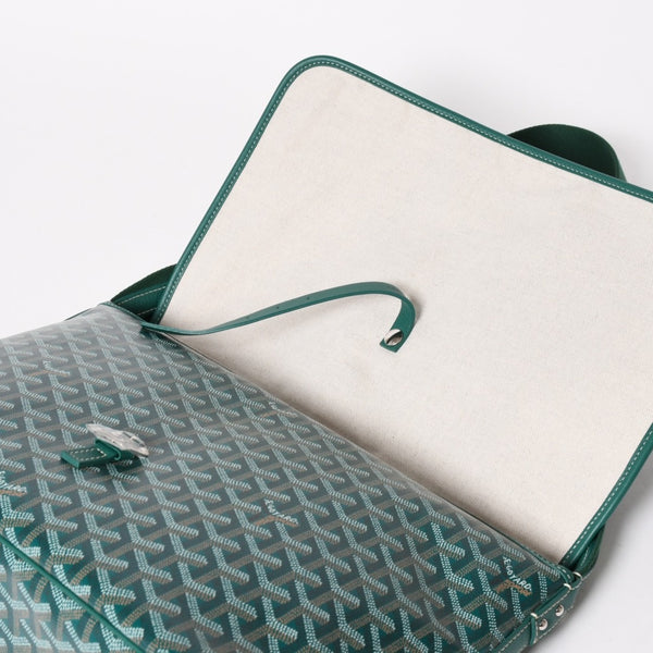 新品同様 GOYARD ゴヤール カペシアン バッグMM ショルダーバッグ CAPETIMMLTY09CG09P グリーン シルバー金具 中古 4a005864