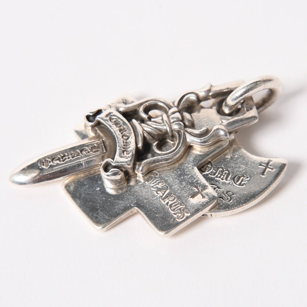 CHROME HEARTS クロムハーツ 3トリンケッツ ペンダント トップ 重量約22.33g .925 1989 1998刻印 ダガー クロス アンカー シルバー925 美品 中古 4a005922
