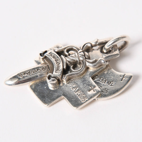 CHROME HEARTS クロムハーツ 3トリンケッツ ペンダント トップ 重量約22.33g .925 1989 1998刻印 ダガー クロス アンカー シルバー925 美品 中古 4a005922