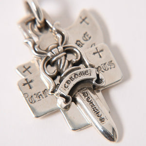CHROME HEARTS クロムハーツ 3トリンケッツ ペンダント トップ 重量約22.33g .925 1989 1998刻印 ダガー クロス アンカー シルバー925 美品 中古 4a005922
