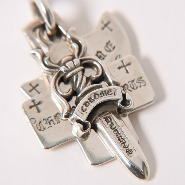 CHROME HEARTS クロムハーツ 3トリンケッツ ペンダント トップ 重量約22.33g .925 1989 1998刻印 ダガー クロス アンカー シルバー925 美品 中古 4a005922