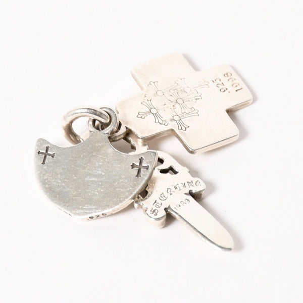 CHROME HEARTS クロムハーツ 3トリンケッツ ペンダント トップ 重量約22.33g .925 1989 1998刻印 ダガー クロス アンカー シルバー925 美品 中古 4a005922