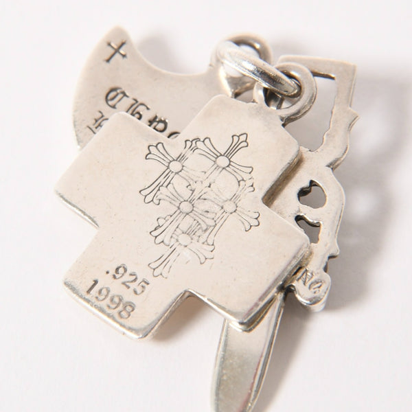 CHROME HEARTS クロムハーツ 3トリンケッツ ペンダント トップ 重量約22.33g .925 1989 1998刻印 ダガー クロス アンカー シルバー925 美品 中古 4a005922