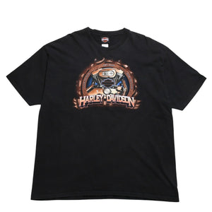 HARLEY DAVIDSON ハーレーダヴィッドソン 00's 半袖Tシャツ サイズ2XL ブラック サウスハンプトン マサチューセッツ 古着 美品 中古 4a005843