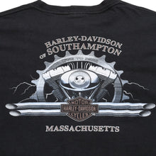 画像をギャラリービューアに読み込む, HARLEY DAVIDSON ハーレーダヴィッドソン 00's 半袖Tシャツ サイズ2XL ブラック サウスハンプトン マサチューセッツ 古着 美品 中古 4a005843