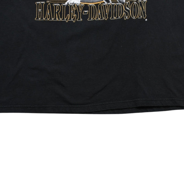 HARLEY DAVIDSON ハーレーダヴィッドソン 00's 半袖Tシャツ ブラック ナイアガラフォールズ カナダ 古着 美品 中古 4a005845