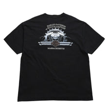 画像をギャラリービューアに読み込む, HARLEY DAVIDSON ハーレーダヴィッドソン 00's 半袖Tシャツ サイズ2XL ブラック サウスハンプトン マサチューセッツ 古着 美品 中古 4a005843