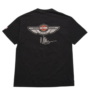 HARLEY DAVIDSON ハーレーダヴィッドソン 00's 半袖Tシャツ サイズL ウィリー G ダビッドソン 100周年記念 ブラック 古着 美品 中古 4a005851