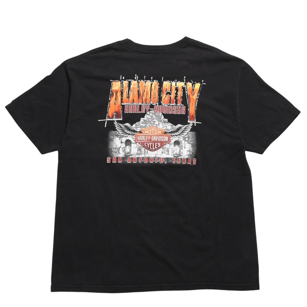 HARLEY DAVIDSON ハーレーダヴィッドソン 00's 半袖Tシャツ ブラック テキサス サン アントニオ 2006年 古着 美品 中古 4a005853