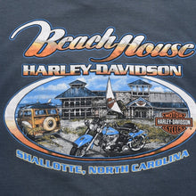 画像をギャラリービューアに読み込む, HARLEY DAVIDSON ハーレーダヴィッドソン 00's 半袖Tシャツ サイズL ブルーグレー シャーロット ノースカロライナ 古着 美品 中古 4a005854