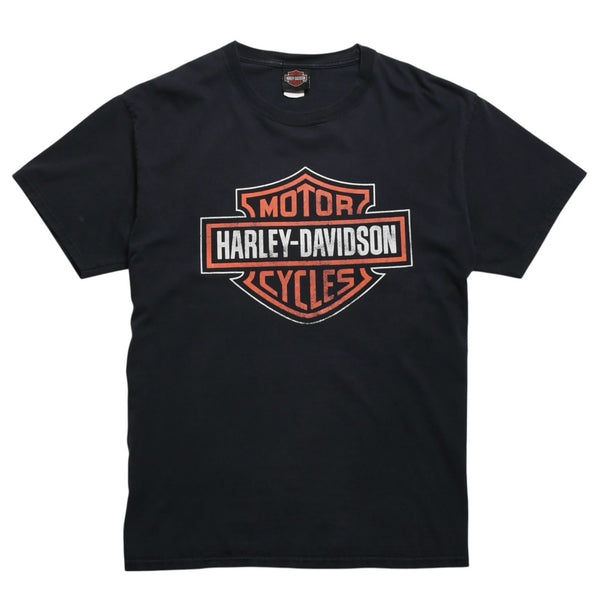 HARLEY DAVIDSON ハーレーダヴィッドソン 00's 半袖Tシャツ ブラック コットン フロリダ タンパ 古着 美品 中古 4a005846