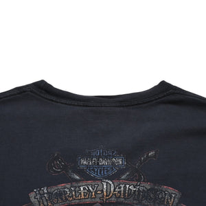 HARLEY DAVIDSON ハーレーダヴィッドソン 00's 半袖Tシャツ ブラック コットン フロリダ タンパ 古着 美品 中古 4a005846