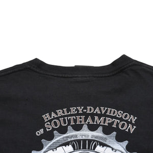 HARLEY DAVIDSON ハーレーダヴィッドソン 00's 半袖Tシャツ サイズ2XL ブラック サウスハンプトン マサチューセッツ 古着 美品 中古 4a005843