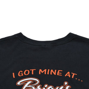 HARLEY DAVIDSON ハーレーダヴィッドソン 00's 半袖Tシャツ ブラック Brian's ブライアンズ ラングホーン 古着 美品 中古 4a005844