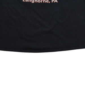 HARLEY DAVIDSON ハーレーダヴィッドソン 00's 半袖Tシャツ ブラック Brian's ブライアンズ ラングホーン 古着 美品 中古 4a005844